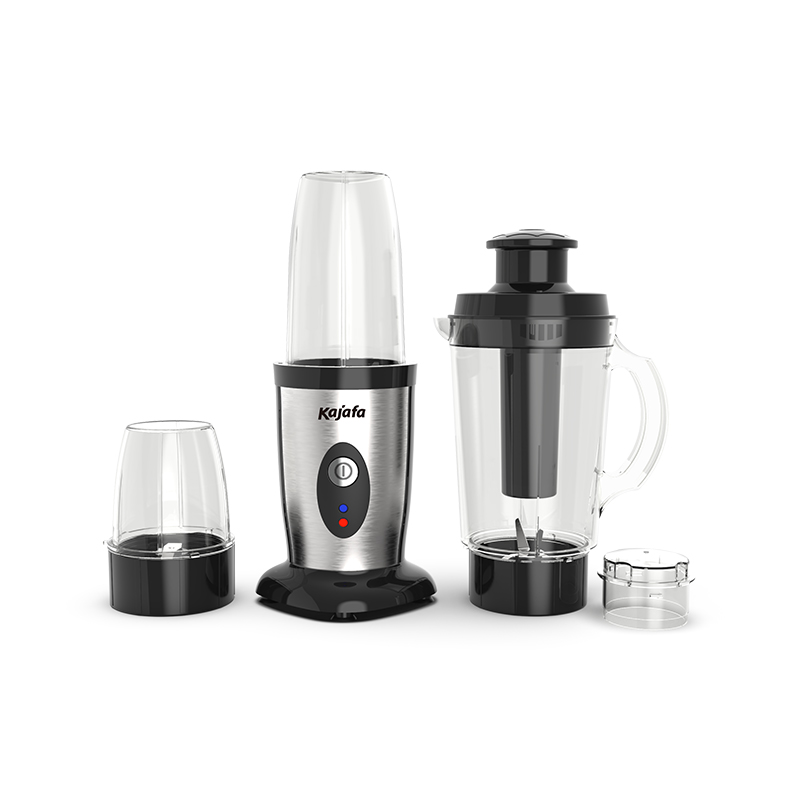 BL365ABD 3 i 1 Edelstahlklingen Krugmixer 1,0 l mit 500 ml Smoothie-Maker und Kaffeemühle, mit S/S-Gesicht