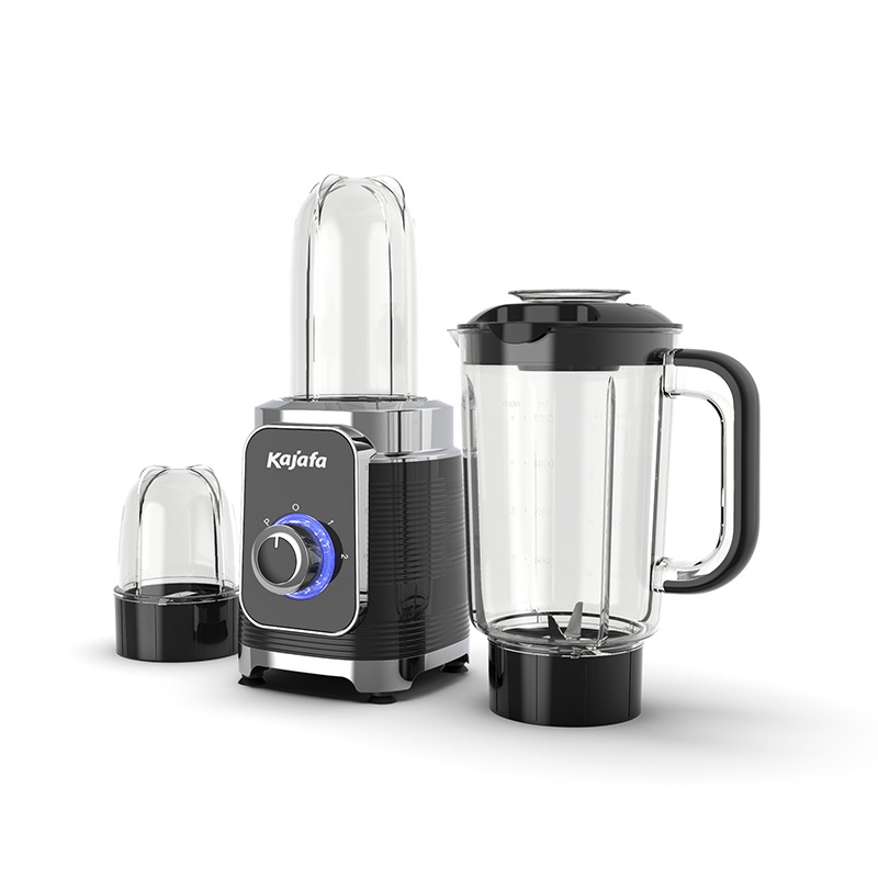 BL215ABD 3 i 1 Edelstahlklingen Standmixer 1,0 l mit 500 ml Smoothie-Maker und Kaffeemühle, neues Design
