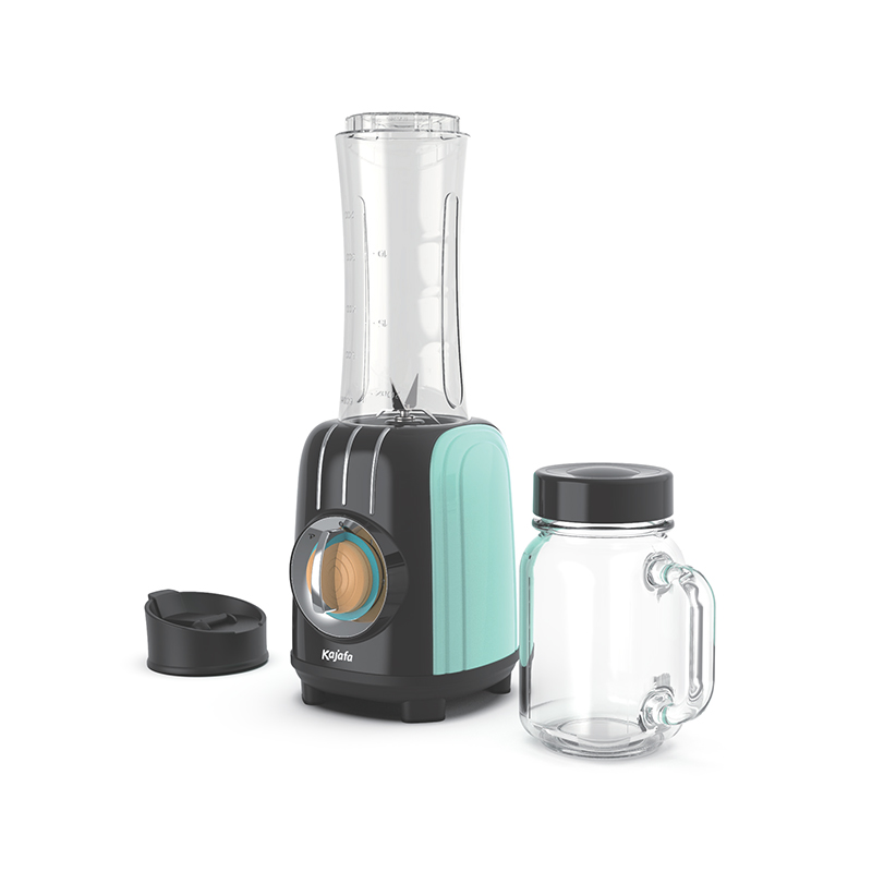 BL485B-P3 Smoothie-Mixer mit scharfen Klingen, persönlicher Mini-Mixer für Shakes und Smoothies mit 2 einstellbaren Geschwindigkeiten, Mixer für die Küche mit Mixfunktion, BPA-freier Reisebecher und 17oz Mason Cup