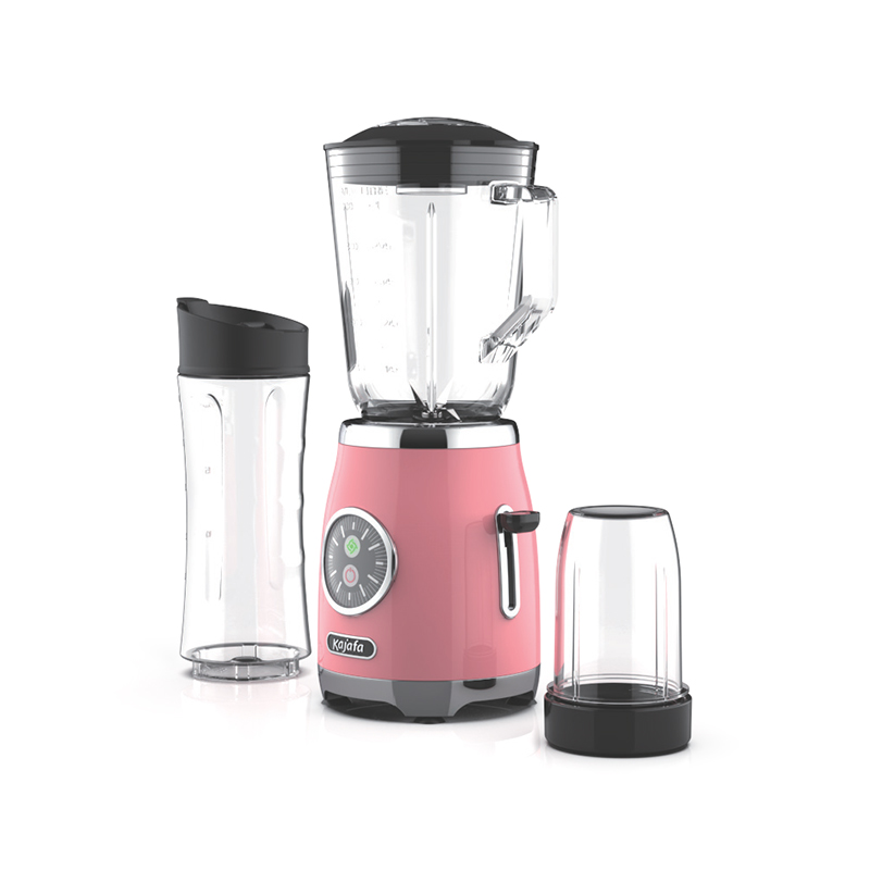 BL399AB-G 1-Liter-Tischmixer mit Mühle, Impulseinstellung, automatischer Reinigungsfunktion, separatem Mühlenaufsatz – Glaskrug – Reiseflasche aus Kunststoff
